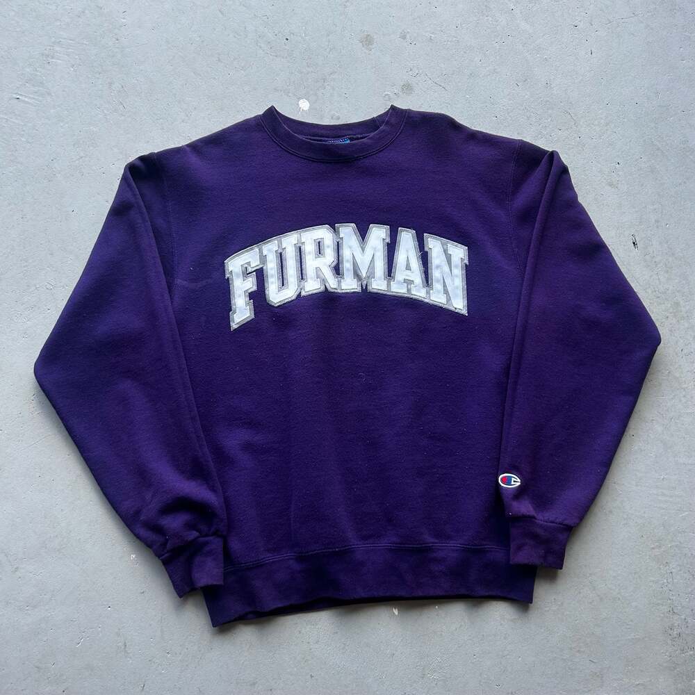 Champion Furman University Eco Fleece Sweatshirt Purple Size M